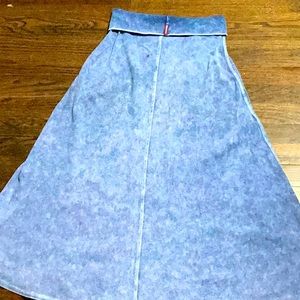 HARDTAIL light blue, denim-wash, a-line midi skirt